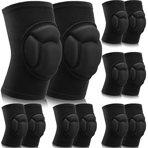 Leitee 6 Pair Protective Knee Pads With Thick Sponge Knee Protector Collision Avoidance Padded Knee Sleeve Anti Slip Knee Brace For Men Women Youth Volleyball Basketball Football Wrestling (Medium) #TOP20