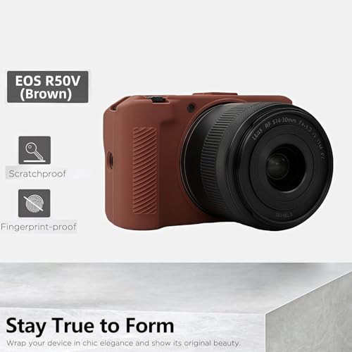 Funda de silicona para cámara Canon EOS R50 V, protectora y ligera miniatura 7