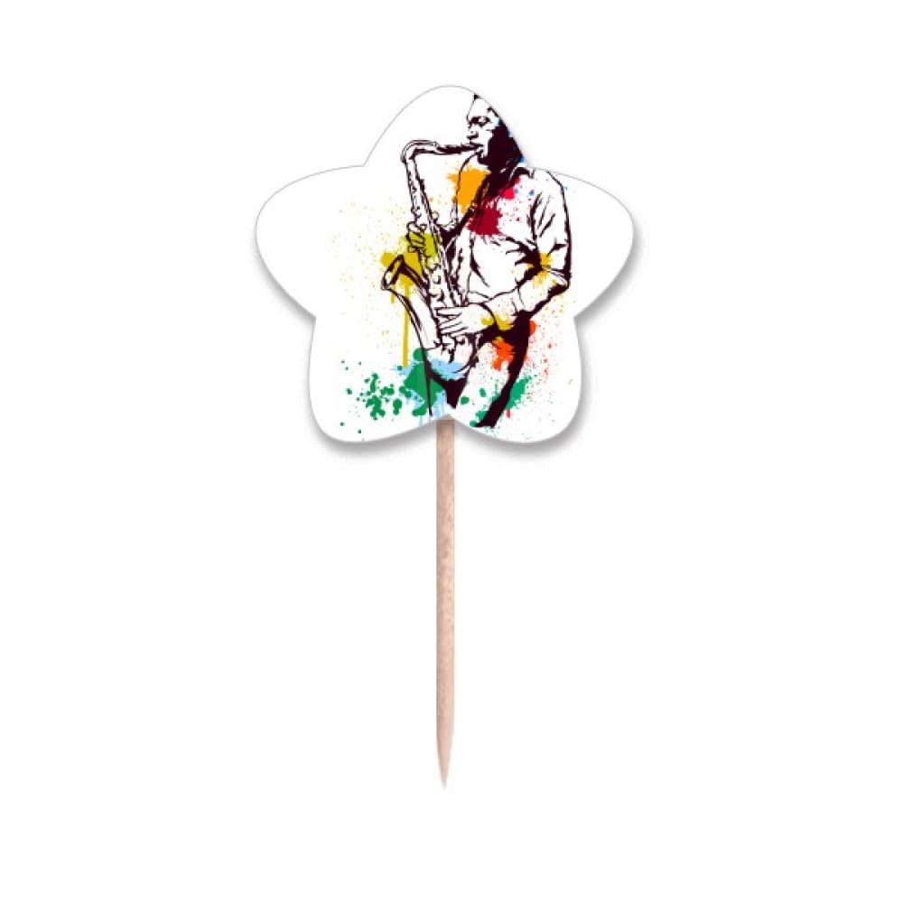 Aquarelle street man rock musique décoration cupcake étoile pour fête