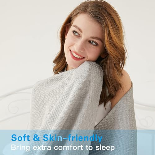 Image of AmyHomie Cooling Blanket King Size 90 inchx108 inch, 100% Rayon Derived from Bamboo