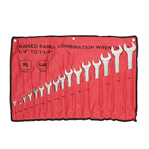 image for ABN Raised Panel Combination Wrench Set SAE Standard Wrench Set 1/4in 