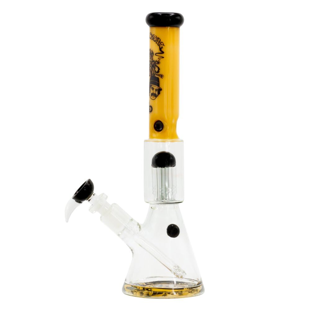 Cheech & Chong Smoking Brothers Yellow Beaker Bong 35cm 18.8mm