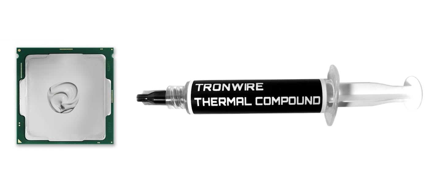 TRONWIRE TX-2 Ultimate Performance Heatsink Thermal Paste Grease Compound for All CPU Processors with Easy to Apply Syringe & Applicator Tool - 2 Gram - 12.8 W/m.k