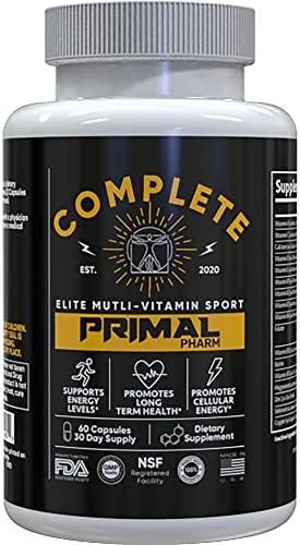 Primal Pharm Complete® - Daily Multi-Vitamin for Men & Women (Supports Energy, Immunity & Health) - 60 count/30 Days