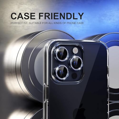 Image of inchiPhone 15 Pro / 15 Pro Max Camera Lens Protector Ring - Premium 9H Tempered Glass Lens Guard, Anti-Scratch, Anti-Drop, HD Clear Camera Lens Cover for Ultimate Protection and Durability inch Diamond Blue