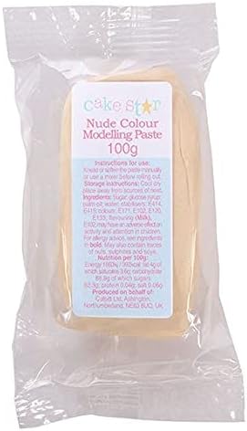 Cake Star Colour Edible Modelling Pastes- Sugar Paste for Figure Models- Flowers- Floral Gums- & Other Cake Decorations- Sets Hard- Smooth Finish - Black 100g, (Pack of 1)