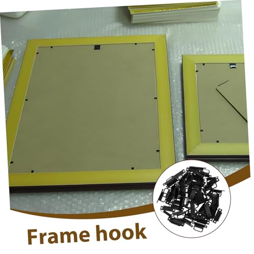 Image of Zerodeko 100pcs Shaped Metal Picture Hangers Easy Installation Frame Hooks for Wall Decor Versatile Heavy Duty Picture Hanging Hardware for Frame