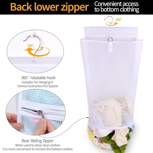 Cesta de lavandería de secado rápido con organizador portátil plegable para ropa húmeda 5