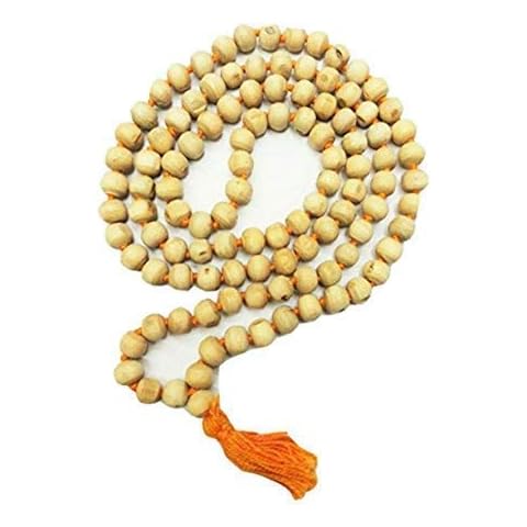 Eclectic Shop Uk Genuine Tulsi Tulasi Chilka Krishna Japa Mala 7.5mm Beads Knotted Rosary 108 Beads Yoga Hindu Cover