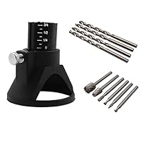 Saipor Multifunktions Schneideset Carving Rotary Locator Fräsvorsatz mit 6 Stück 3mm Schaft HSS Frässtifte Fräser Bit und 4 Stück Spiralbohrer für Präzisionswerkzeuge