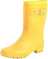 Fubotao Women's Mid-Calf Waterproof Rain Boots - Anti-Slip Fashion Garden Shoes with Comfortable Insole