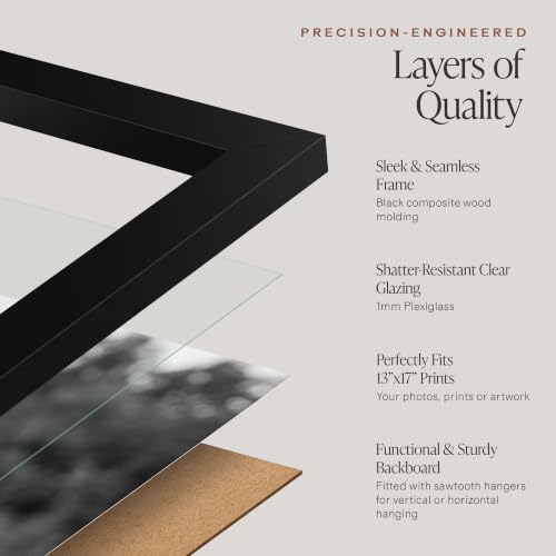 Image of Americanflat 13x17 Picture Frame - Engineered Wood - Black