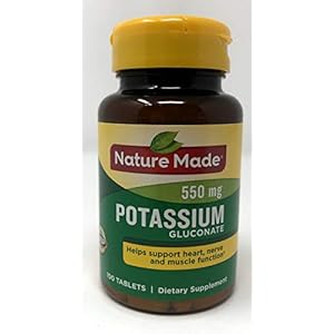 Nature Made Potassium Gluconate 550mg, 100 Count Pack of 2