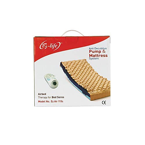 Ez-Life Air Bed Mattress with Air Pump to Prevent Bed Sores | Anti Decubitus Pump & Mattress System |