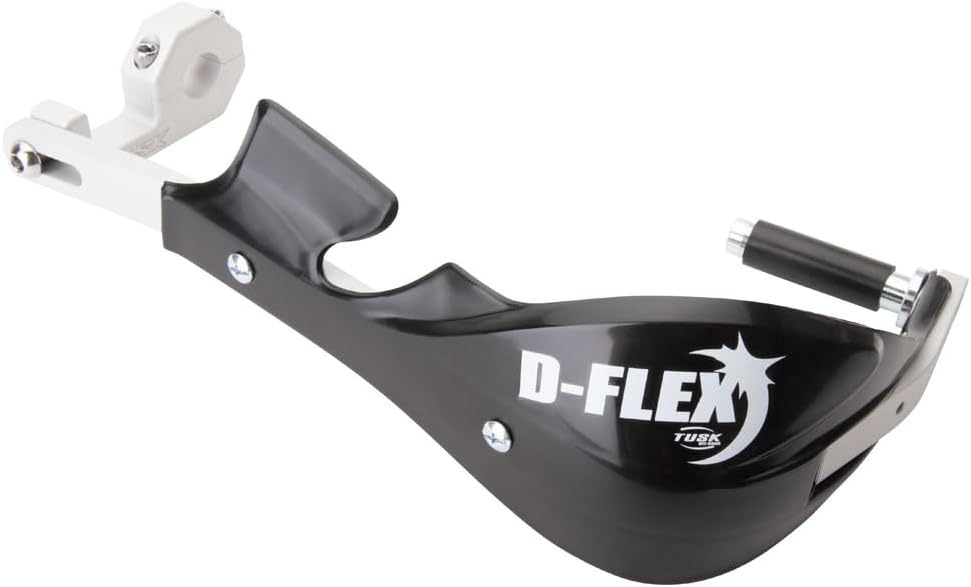 Tusk D‑Flex Handguards with MX‑Style Shields Black 7/8″ Bar Mounts Aluminum Guard Set