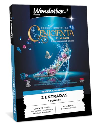 Wonderbox Connect - Caja Regalo - Cenicienta - 2 entradas para 1 función a Elegir - La Nueva versión del clásico contado como Nunca - En el Teatro Coliseum, Madrid - Válido Durante 27 Meses