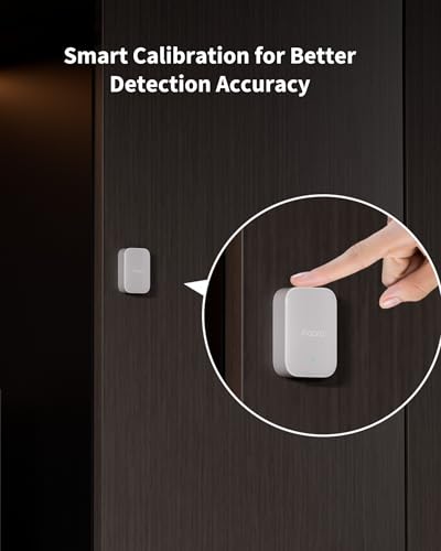 Aqara P100, Czujnik otwarcia i wibracji (Thread/Zigbee). 10 poziomów czułości, monitoring okien/drzwi. Wspiera Apple Home, Home Assistant, Alexa i Google Home, Biały