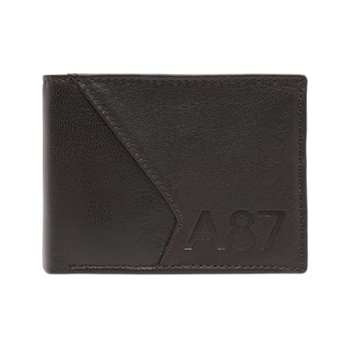 Image of Aeropostale Men's Global Coin Wallet PORUS - Brown | Durable Leather | Compact Design & Coin Pocket | Ideal for Gifting