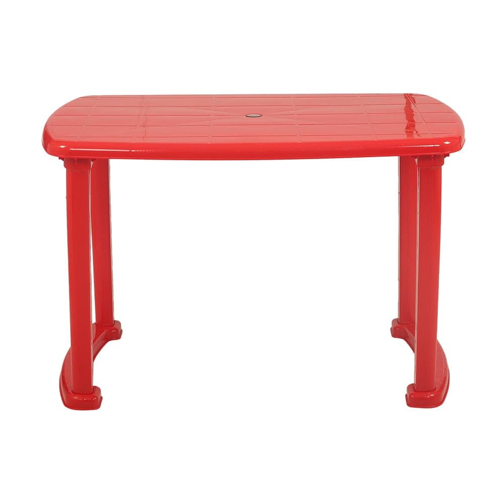 Attro Supreme Arjun 4 Seater Plastic Dining Table for Home, Restaurants, Cafeterias and Outdoor Areas Rectangular-Coke Red-image-49