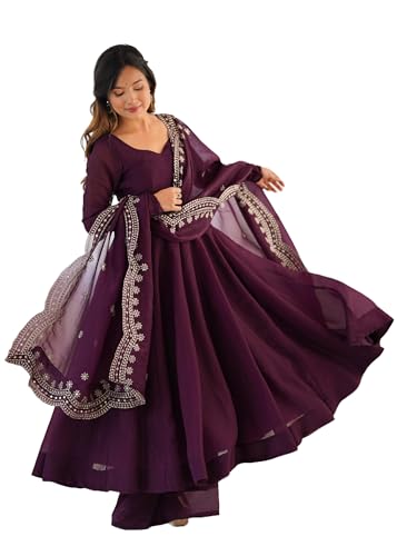 Soie brodé séquence costume de travail indien femme d'exception 13891