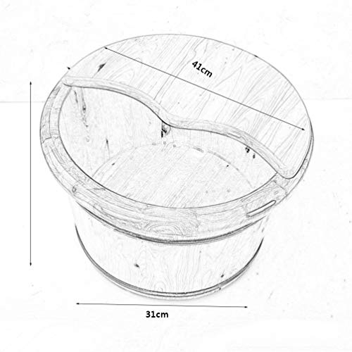 Spa de pies barril de madera para remojar pies miniatura 2