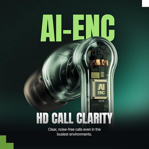 Image of Mivi DuoPods Horizon TWS Earbuds, 60H Playtime, 13mm Bass Drivers, AI-ENC HD Calls, Gaming Mode, Bluetooth 5.3, Type-C Fast Charging, IPX4, Made in India