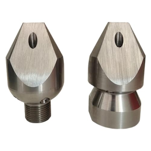 Boquilla de alta presión de acero inoxidable para desatascado, limpieza de alcantarillas y minería, con rosca macho de 3/8 pulgada