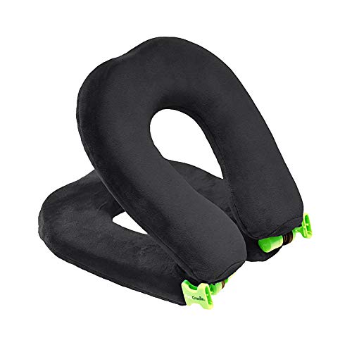 Preisvergleich Produktbild MJLXY Nackenkissen Multifunktionales Verstellbares U-Förmiges Reisekissen, Bequemes Nackenstützpolster, Entlastet Den Nacken, Geeignet Zum Schlafen Im Büro, Flugzeug, Auto Und Bahn,Black