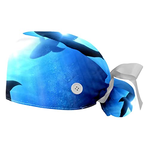 Chapeaux bouffants requins JDEZ : casquettes de travail ajustables pour femmes et hommes