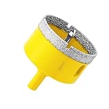 Mode D'emploi: Visez le centre avec le foret guide et percez verticalement. Une fois le trou rond percé, vous pouvez retirer le foret pilote et continuer à percer. Nous recommandons une vitesse de 500 à 800 tr/min et l'utilisation d'eau pour refroidir l'outil et prolonger sa durée de vie.