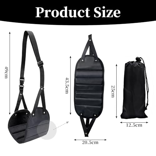 Xynovate Flugzeug Fußstütze, Fuß Hängematte, Beste Fußstütze für Reisen aus Premium Memory Foam, Tragbare Verstellbare Flugzeug Beinauflage, zur Entlastung im Büro