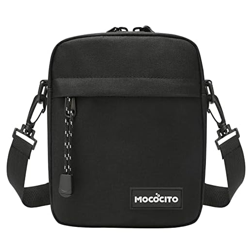 MOCOCITO Sacoche Homme Bandouliere | Petit Sac Bandoulière | Sacoche Homme Bandoulière | Sacoche Garcon (NOIR)