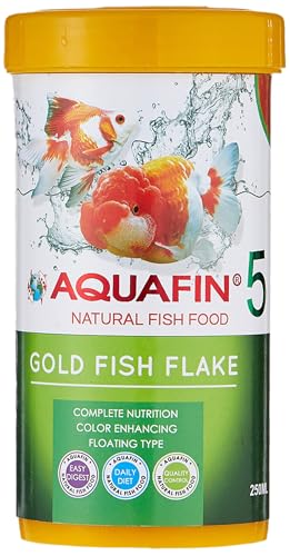 AQUAFIN 5 NATURAL FISH FOOD GOLD FISH FLAKE 250 ML