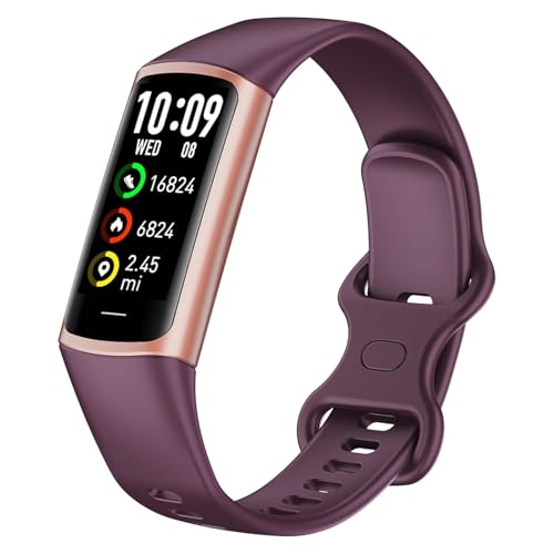 Image of Cubonic New Health Fitness Tracker Watch C68 Smart Bracelet with 1.1 Inch AMOLED Screen Heart Rate Monitor Calories Call Reminder -Purple