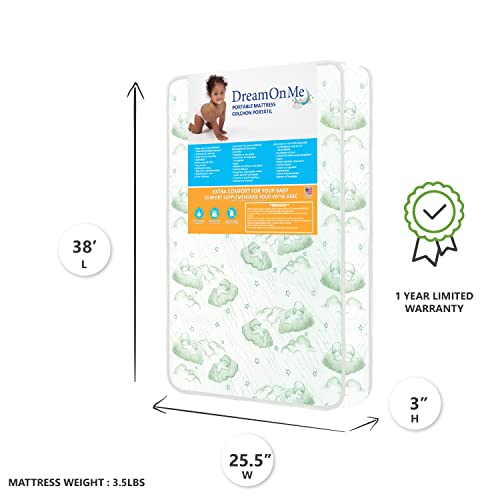 Dream On Me 3” Square Corner Playmat, Greenguard Gold Certified, Playtime Comfort, Reinforced Waterproof Vinyl Cover, Environment Safe Playmat #TOP1