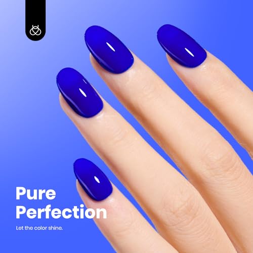 Image of Beetles Dark Blue Gel Nail Polish - 15ML Full Size Full Size Royal Blue HEMA-Free Gel Polish Nail Art Manicure Salon DIY Colorful Bottle for Women