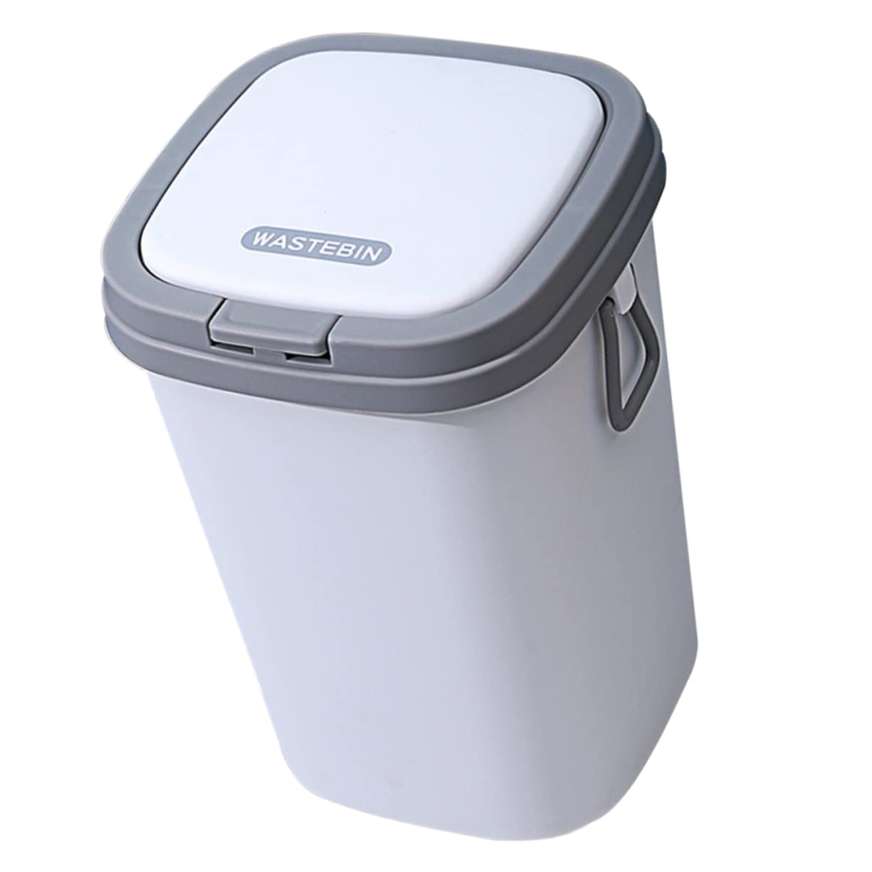Healifty Cubo de Basura con Tapa Tipo Prensa de 13l para Cocina y Baño, Ligero y Resistente de Material Pp, Adecuado para Uso Doméstico y Oficina