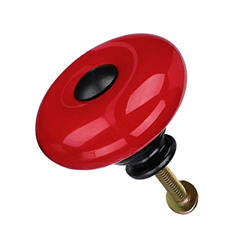 Boutons en céramique Tiroir à boutons ronds vintage Facile à installer Boutons en céramique Tirer la poignée Meubles Tiroir Armoire Armoire Commode Bouton de porte Accessoires 32 mm de diamètre Rouge Cover