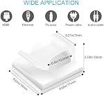100pcs Adhesive Cable Clips, Cable Management Clips Wire Holder Clip Cable Wall Clips Cable Organizer for Car Office and Home (White）