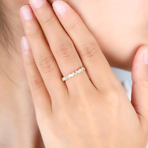 Moissanite Wedding Bands for Women, Moissanite Engagement Rings for Women 925 Sterling Silver Ring Promise Rings Gift Packed for Her Anniversary Wedding Ring Size 3-102