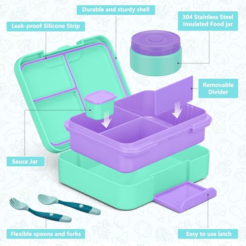 Image of WyfKyd Bento Lunch Box Set with Soup Thermo Food Container for Kids Adults