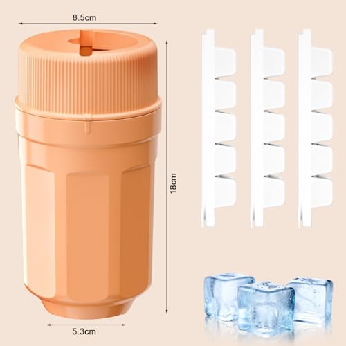 Image of Supvox Ice Cube Tray Twisting Ice Cup, Food Grade Silicone Ice Box with 3 No-Lid 10-Grid Ice Cube Plates, Easy Twist-Release Ice Rock Mold, Universal for Cups & Mugs