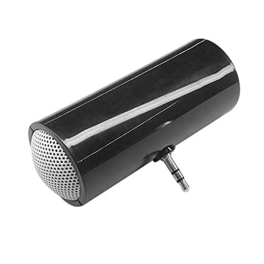 Guangcailun 3.5mm in Stereo Phone liten högtalare Mobil Tablet Laptop MP3-spelare Högtalare, Black