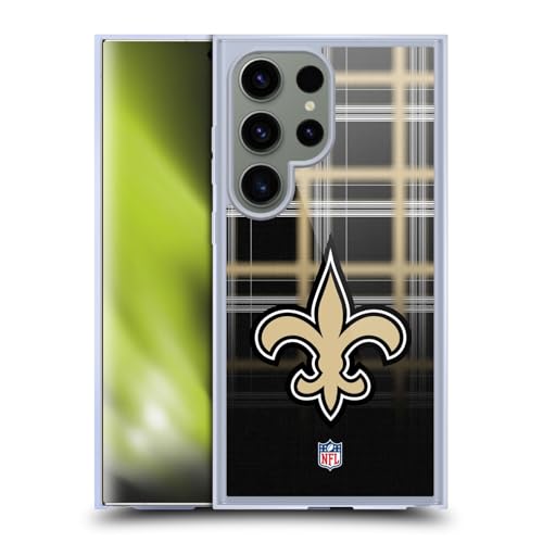 Coque Samsung S24 Ultra MagSafe Antichoc avec Design NFL Saints Plaid Ombré
