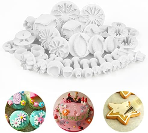 Fondant Plunger Cutters Set- 33pcs Fondant Cutters Tools- Cake Cutters for Decorating- Icing Cutters Modelling Tools for Fondant,Syrup Biscuits,Almond Sugar,Sugar Craft