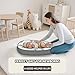 Baby Lounger - 100% Cotton Breathable Infant Lounger for Newborn, Portable Baby Nest for Home and Travel, Waterproof Lining, Newborn Babies Essentials Gifts