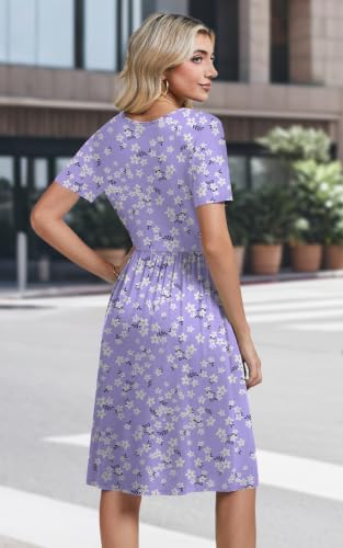 Image of Womens Short Sleeve Empire Waist Dresses Casual Summer Dress