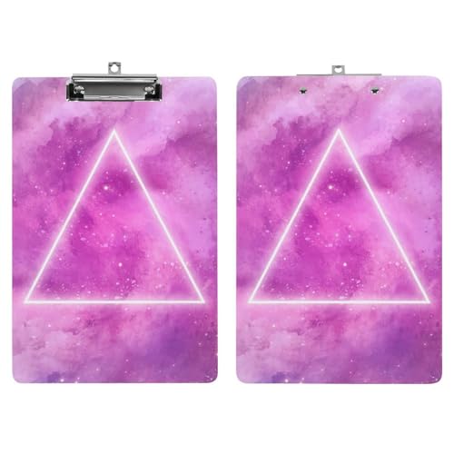 Porte bloc A4 rigide résistant triangle rose pour stabiliser vos notes