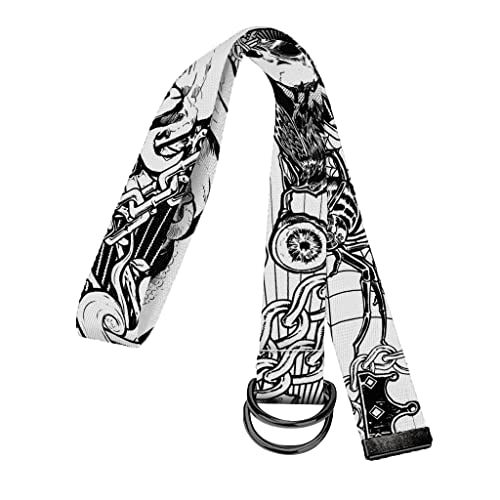 WIRESTER Web Belt with Double D-Ring Buckles, Adjustable Long Waistband 1.5 inch Wide for Jeans Shorts Trousers Women Men