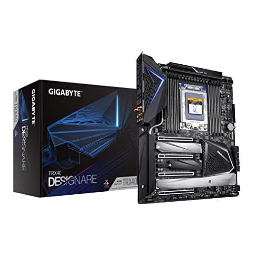 GIGABYTE TRX40 DESIGNARE (sTRX/AMD/TRX40/Direct 16+3 Phase VRM/Fins-Array dissipador/Gen 4 AIC com 4 Extra M.2/XL-ATX/placa-mãe)